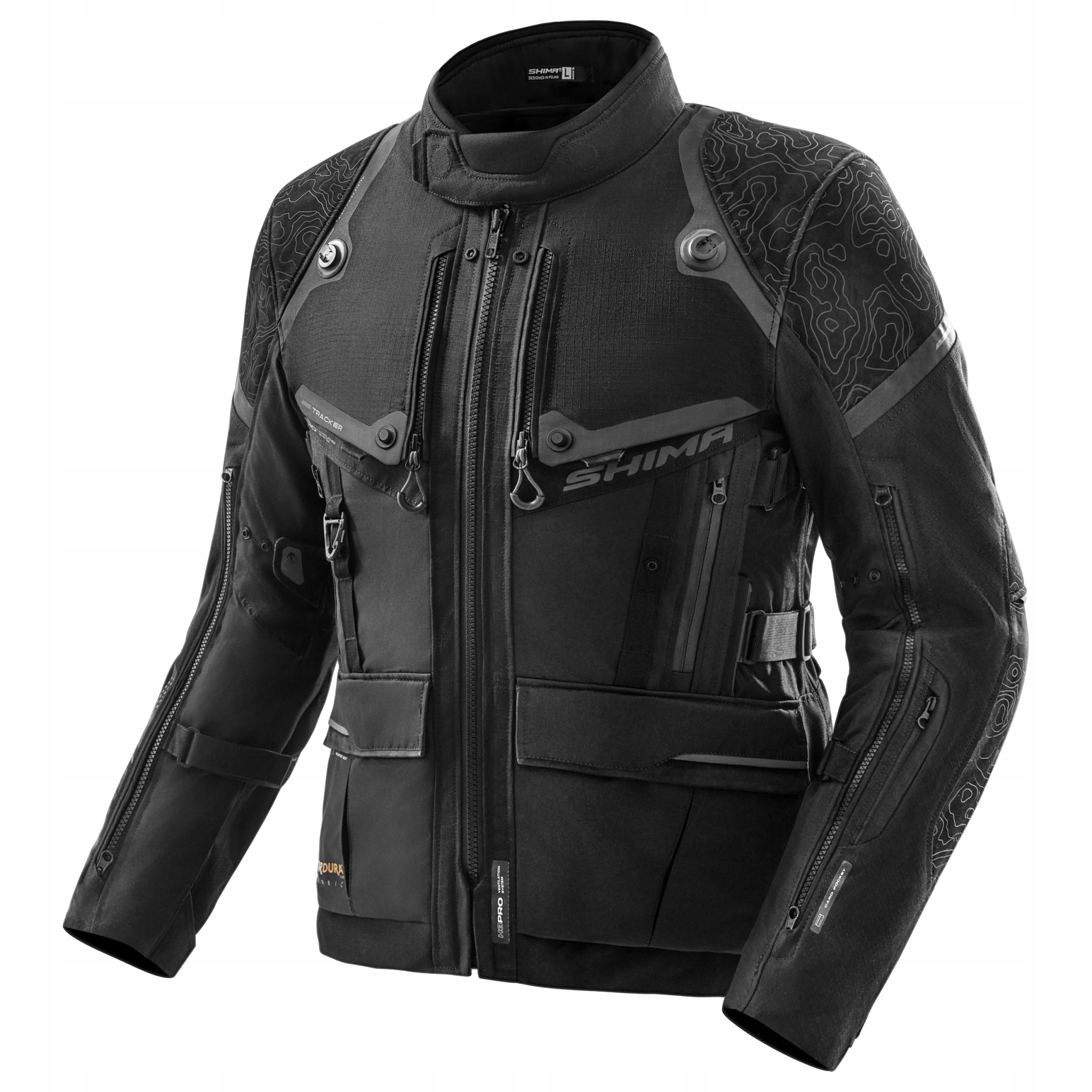 Turistická motocyklová bunda Shima Tracker Black S