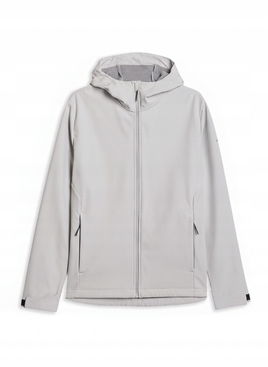 Pánská bunda 4F Softshell s kapucí – šedá, vel. L