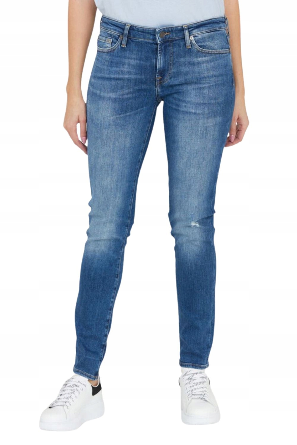 7 For All Mankind Modré dámské džíny s oděrem Pyper 30