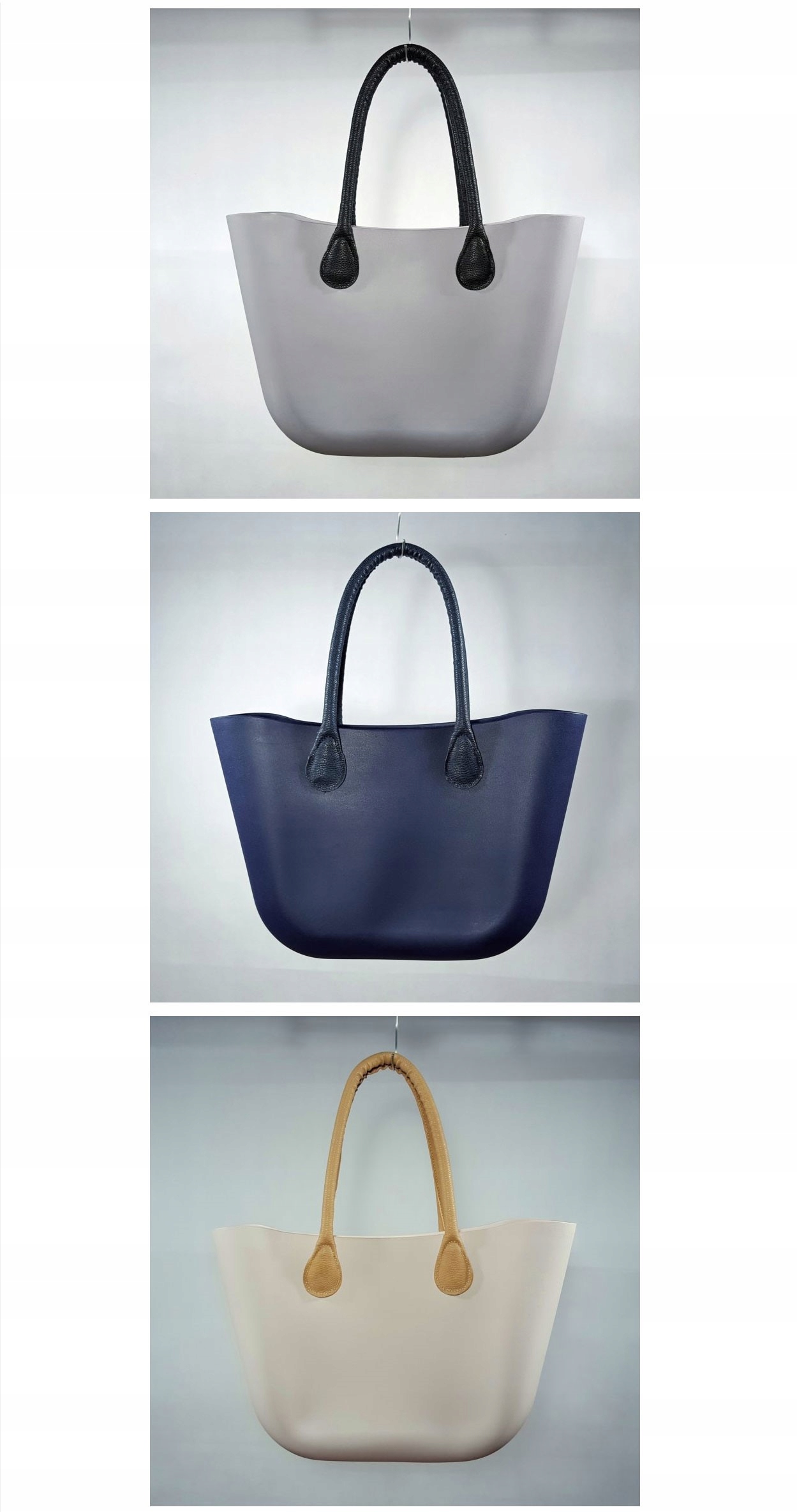 O TORBA GUMOWA TOREBKA JELLY SHOPPER BAG HOBO TGS Styl miejski