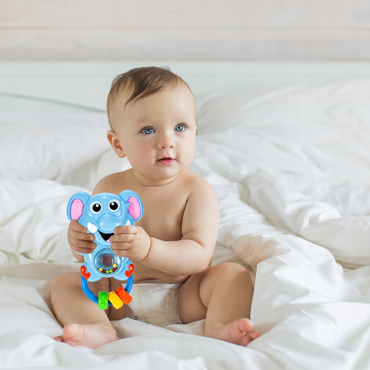 GRZECHOTKA SŁONIK ŚWIECĄCA GRYZAK INTERAKTYWNA ŚLICZNA DLA DZIECKA MALUCHA Bohater brak