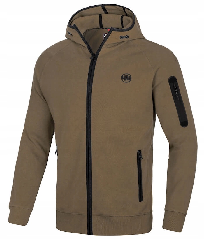 Pánská Mikina Pit Bull West Coast Hermes Hooded Zip Coyote Brown S
