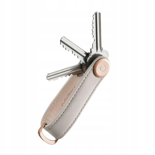 Pouzdro organizér na klíče z přírodní kůže Orbitkey Leather kamenná/šedá barva