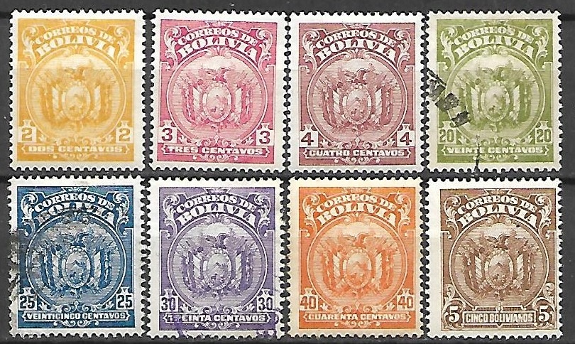 Boliwia 5x U623 herb sztuka MH VF