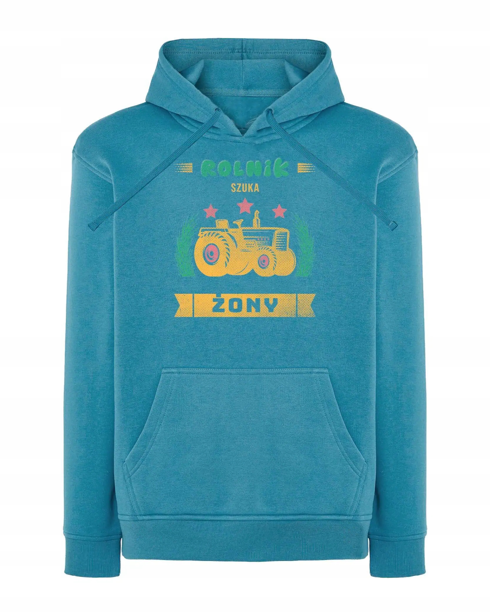 Mikina s kapucí Farmář Hledá Manželku Legrační Modrá XL