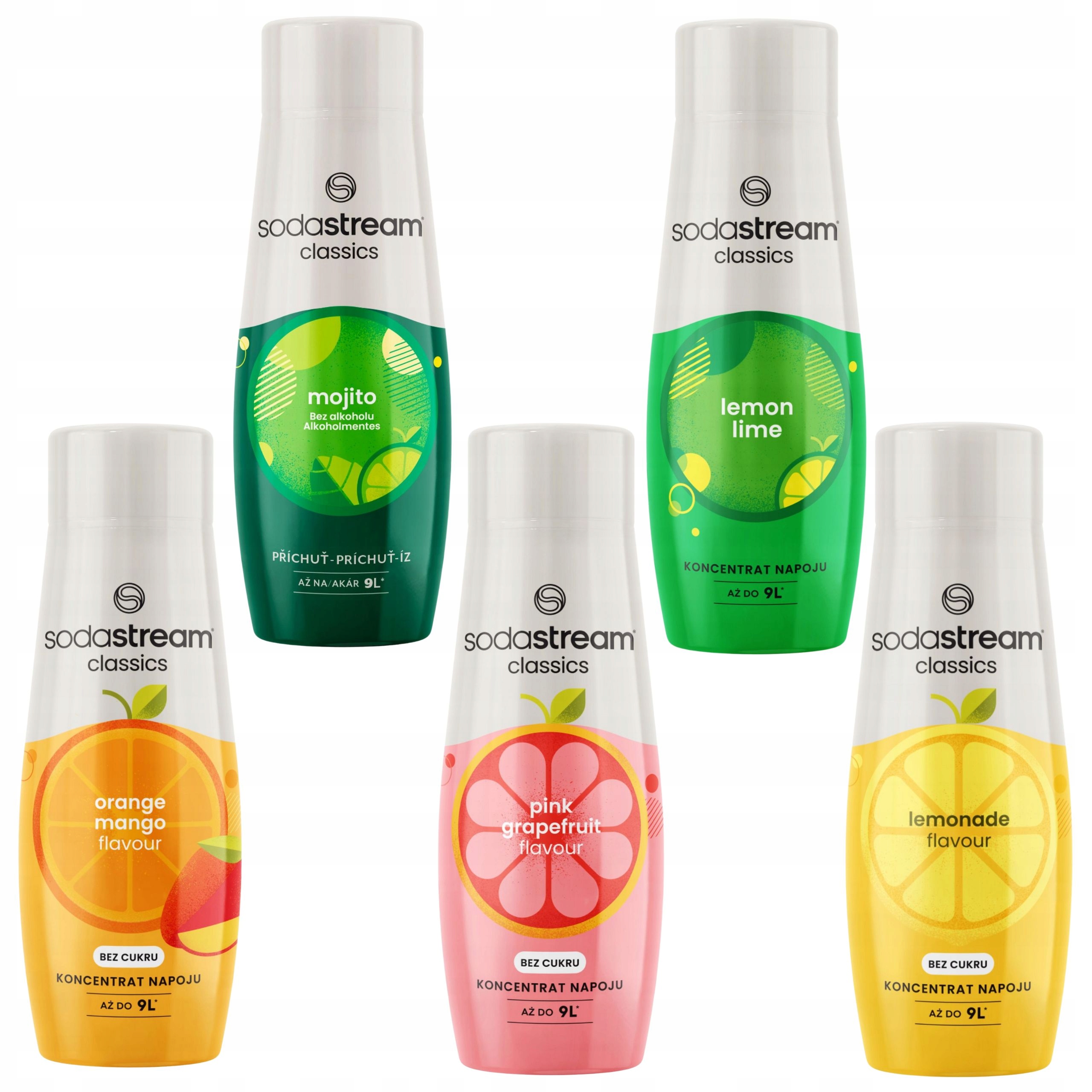 Sodastream LemonLime Lemonade Grapefruit Orange-Mango Mojito sirupy