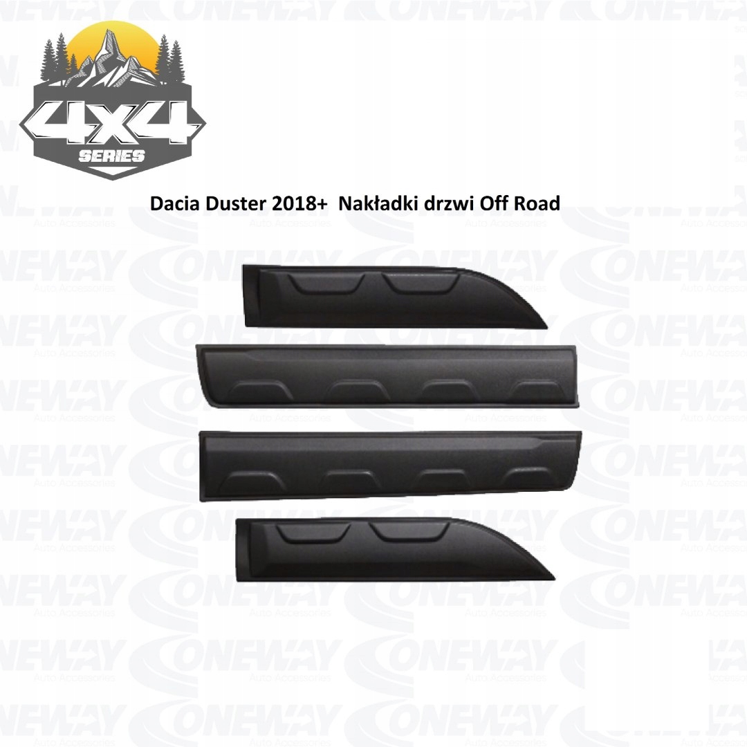 Dacia Duster 2018+ Listwy ochronne drzwi Off Road Producent części Inny
