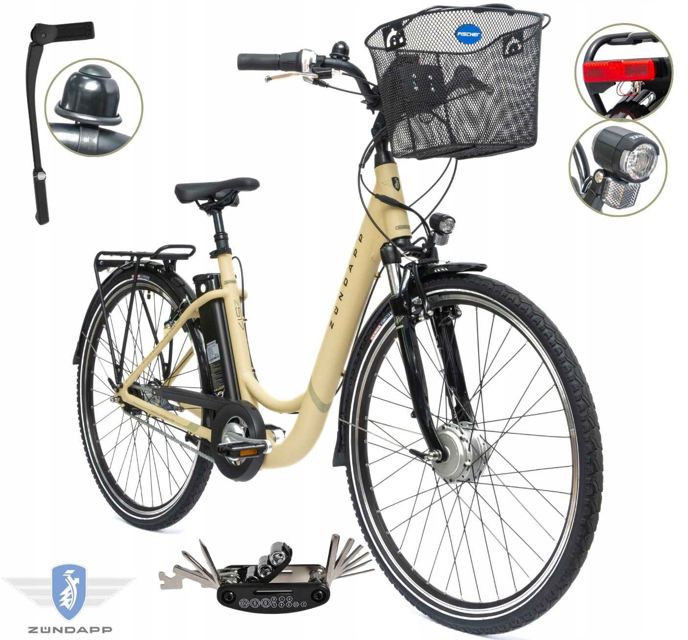 Rower Elektryczny Damski Miejski Koła 28" 250 W LCD Alu Shimano Nexus 2025