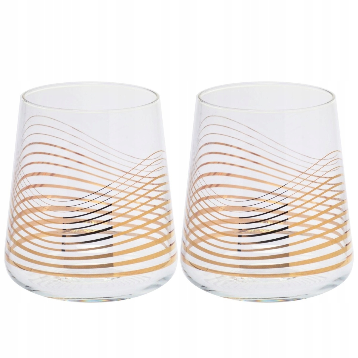 

Szklanki Deco Złota fala Krosno 2szt 380ml