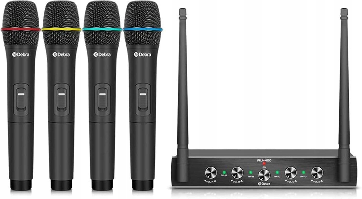 Debra Audio Pro Uhf 4kanálový bezdrátový mikrofonní systém 4x mikrofon