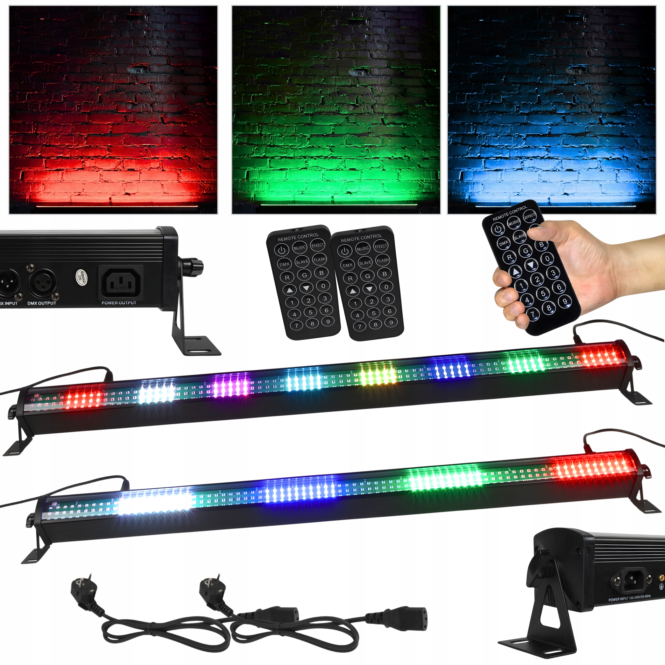 2× Listwa oświetleniowa Light4Me Wash Bar 240/16 IR SMD 240x1,5W RGB