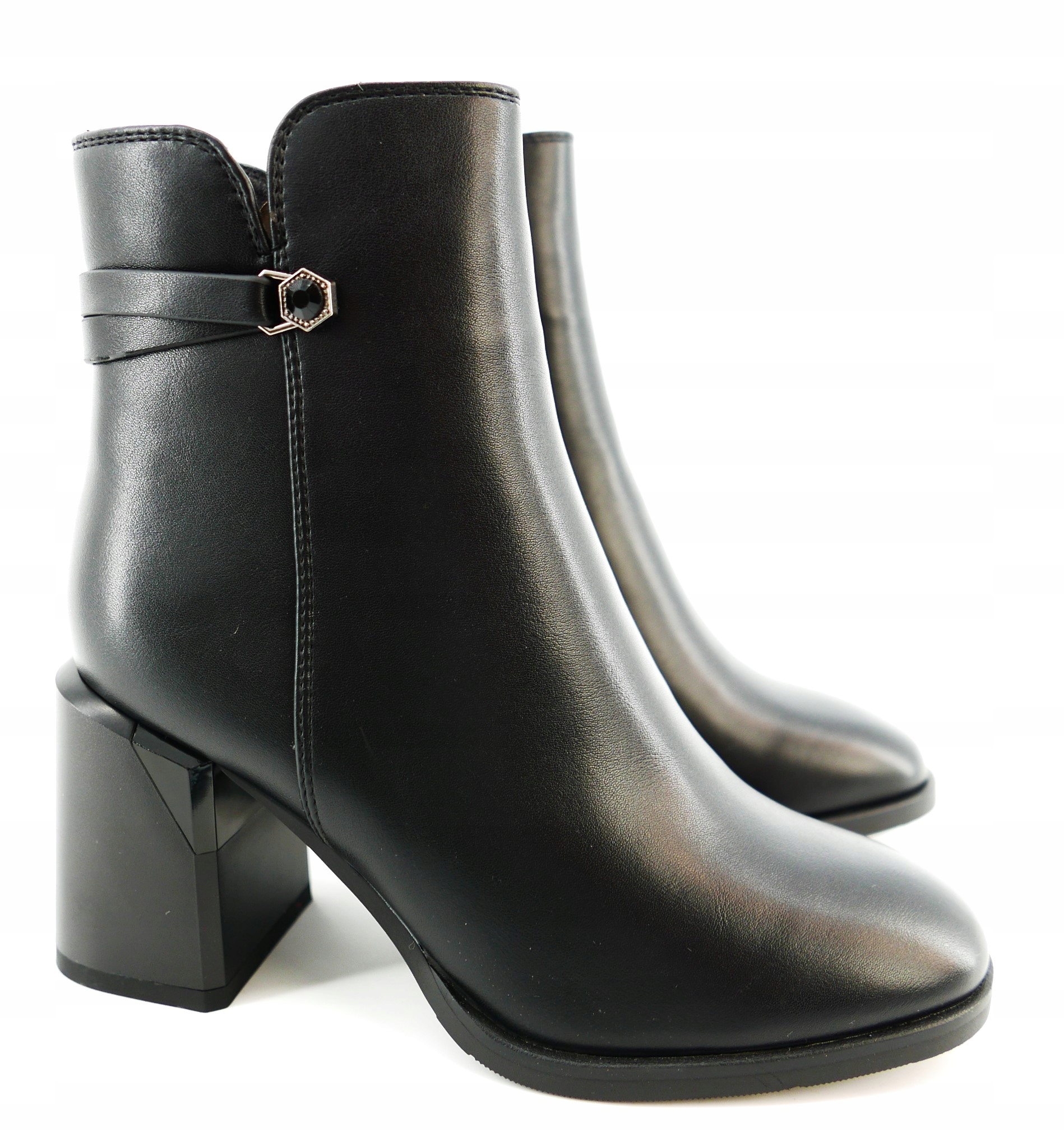 Goodin Dámské Kotníkové Boty Černé Eko Kůže R37