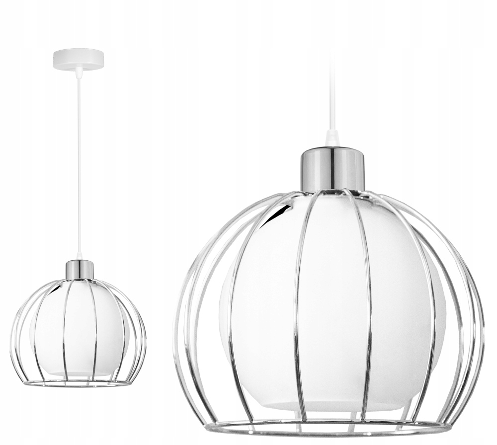 

Lampa Wisząca Sufitowa Żyrandol Chrom Szklana Kule