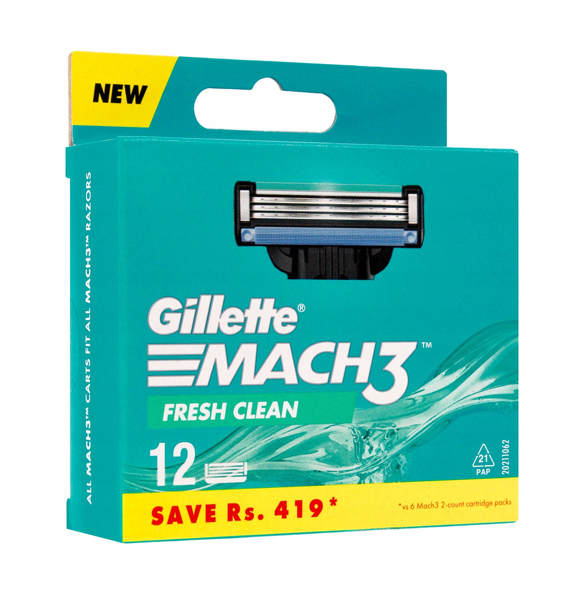 Gillette Mach3 Náhradní náplně do holicího strojku pro muže 1 balení