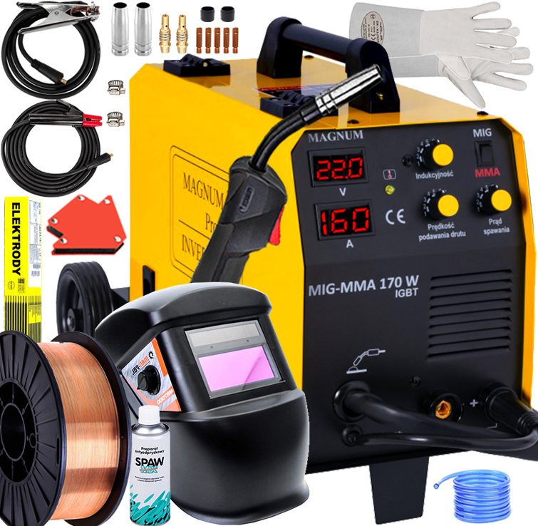 Svářečka Migomat Mig Mag Tig Mma 3v1 Magnum Sada