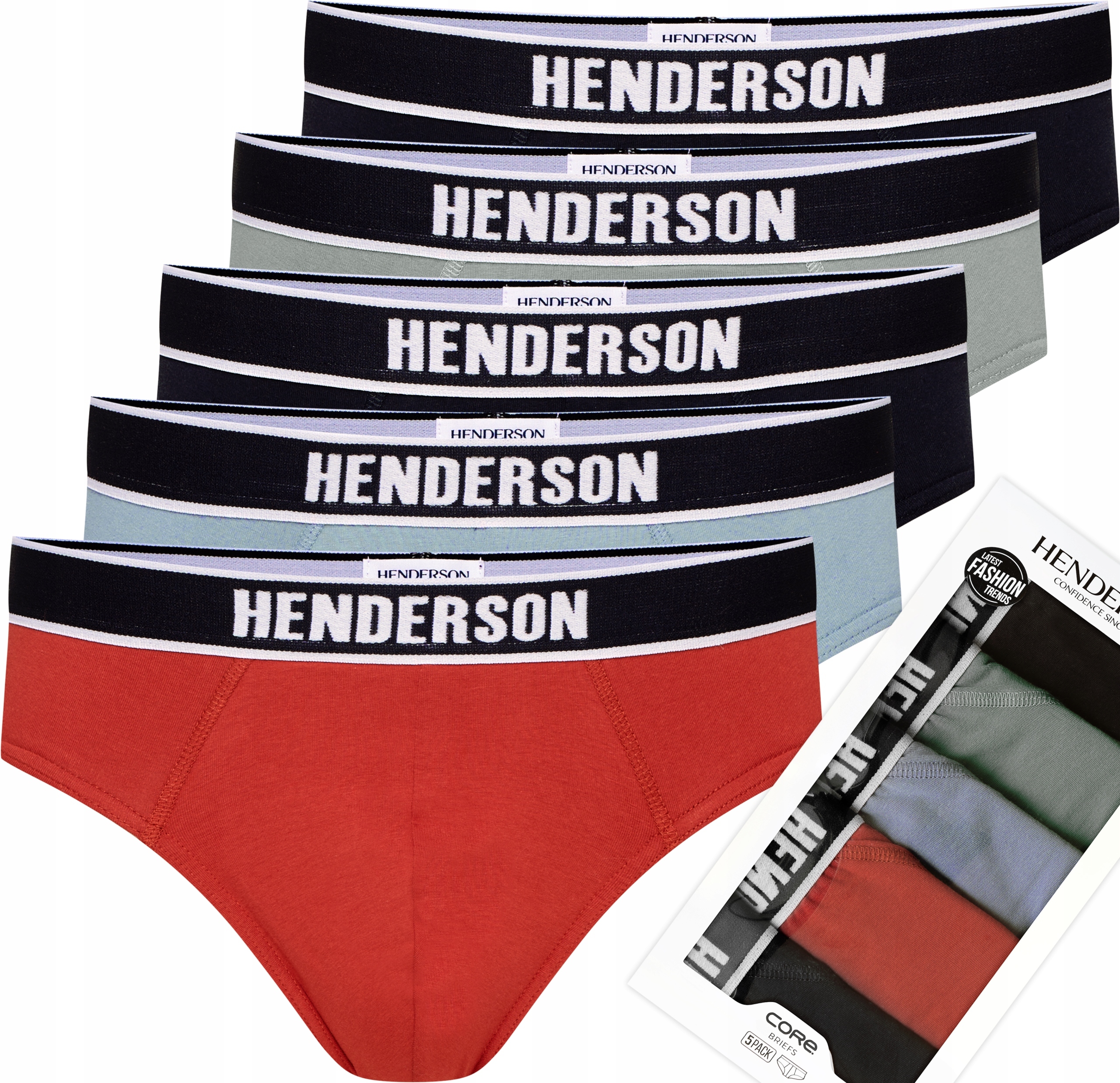 Pánské Slipy Henderson Soon 43175 slipy bavlněné 5-PAK 3XL