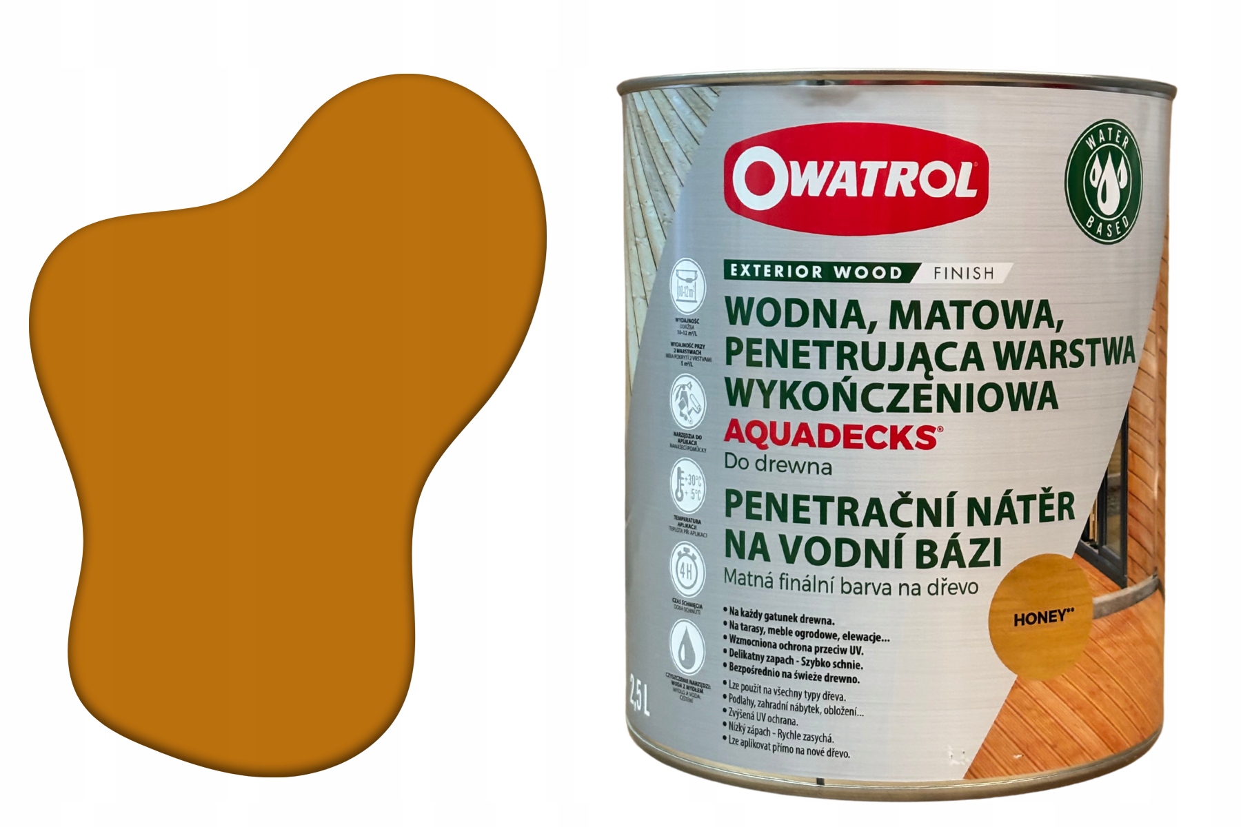 Aquadecks výrobník sody pro všechny druhy dřeva 2,5L Honey