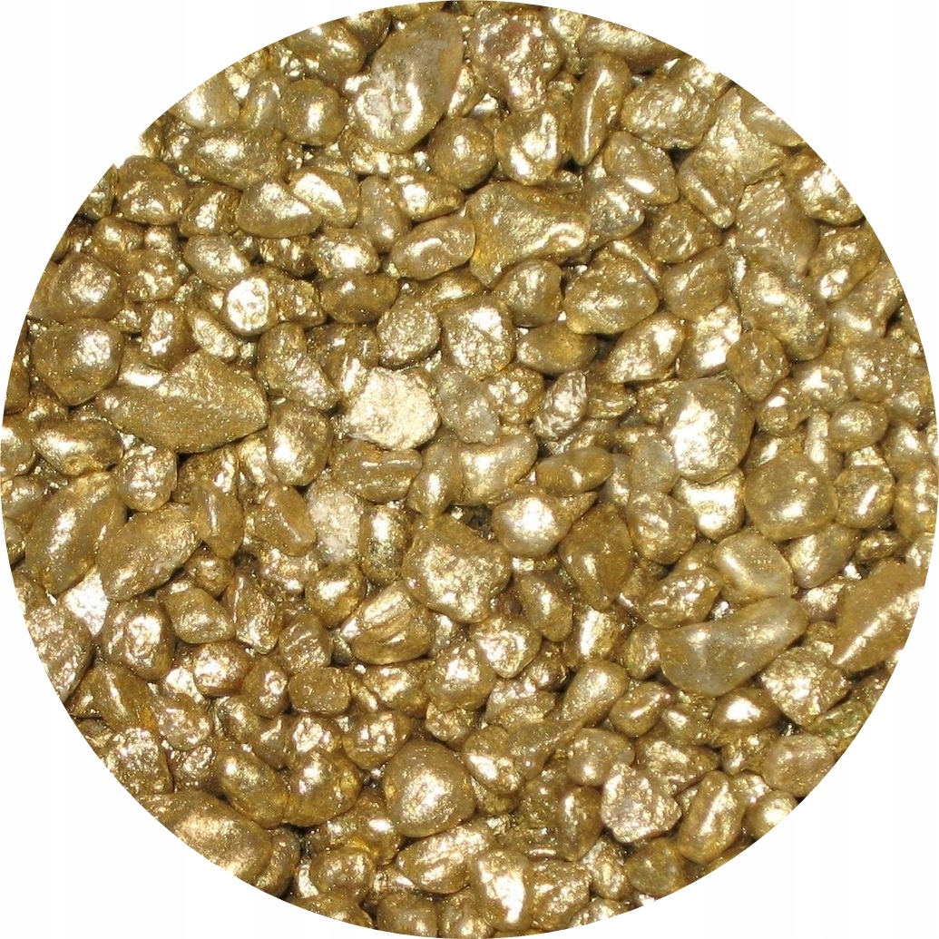Písek Oblázky Štěrk Zlatý Do Zahrady Kostky Lesk Zlatá Metalíza 10 Kg