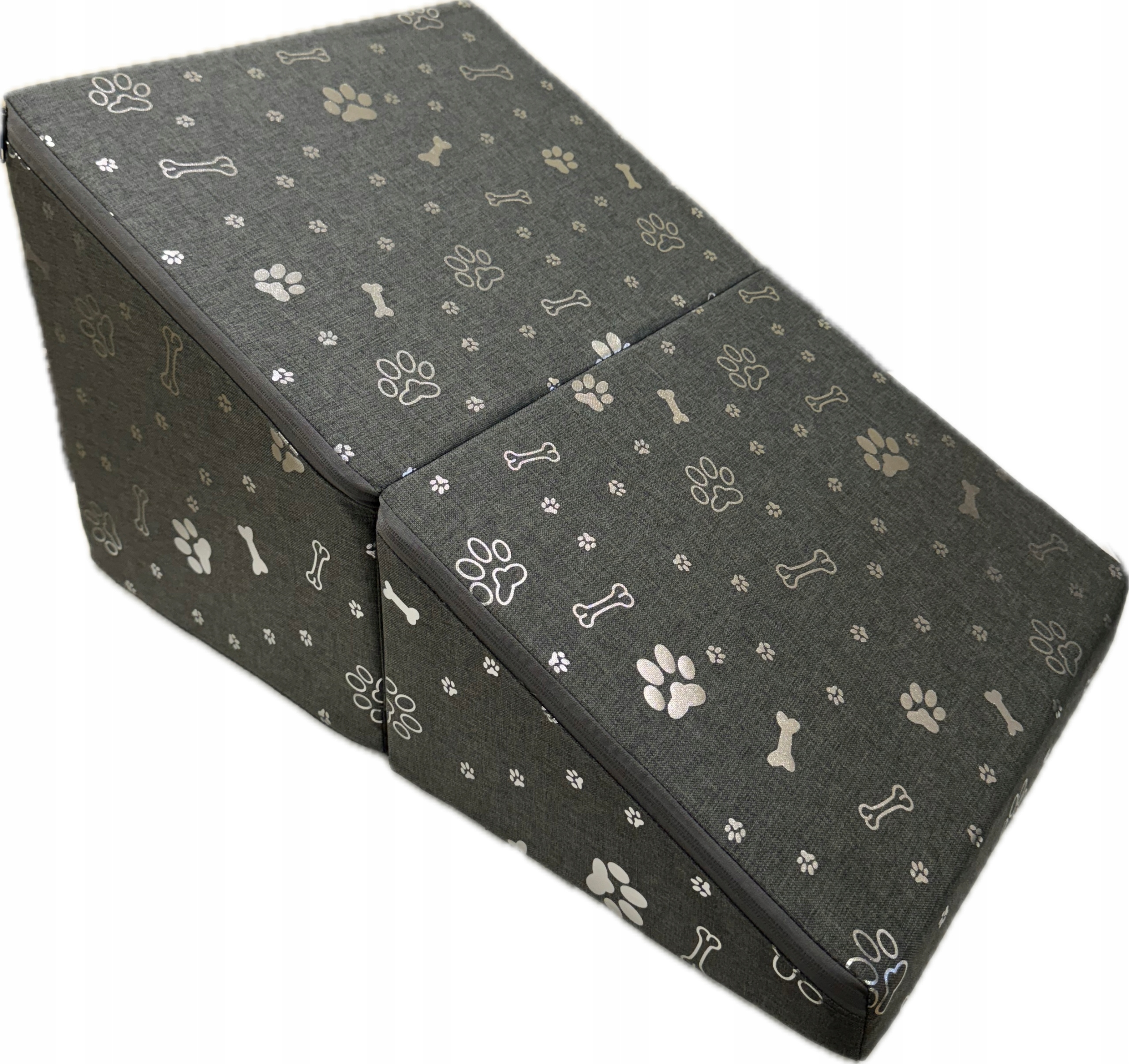 Levně Schody plošina pro psa kočku 2v1 Taburet rampa Stříbrné Kostky Polský Výrobek