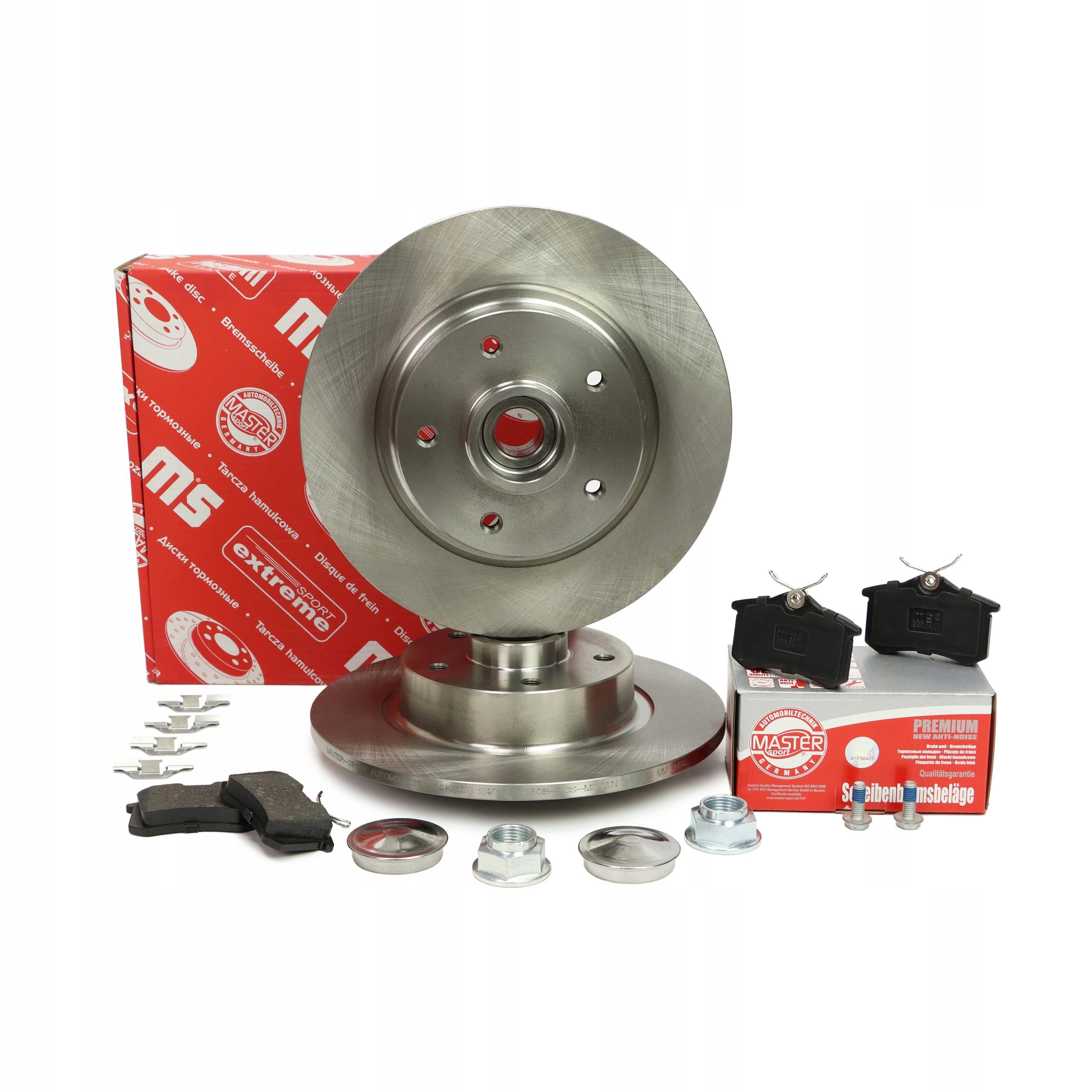 Brzdové Destičky Kotouče s ložiskem zadní části Renault Fluence, Scenic III