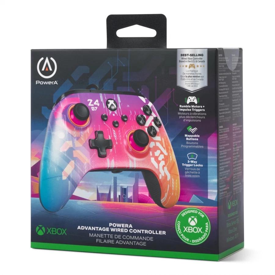 Pad Przewodowy Advantage Cyber Style Xbox Series X Xbox One Windows Powera