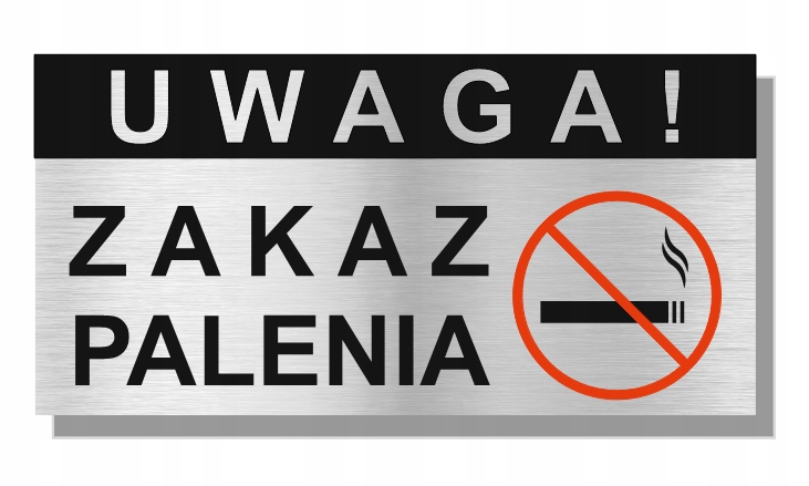 

Tabliczka Uwaga Zakaz Palenia Aluminiowa 20x10 Uv