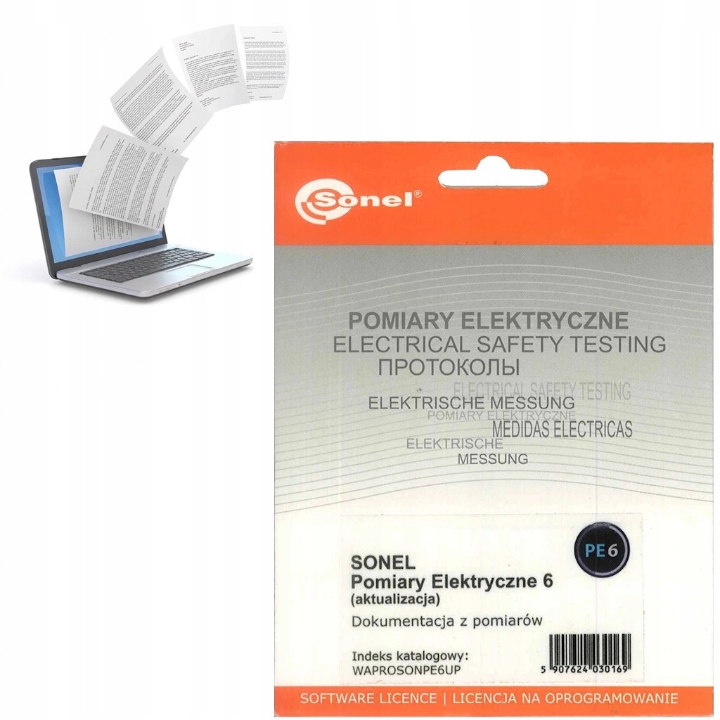 Program Sonel Elektrické merania 6 Upgrade na verziu PE6 Aktualizácia