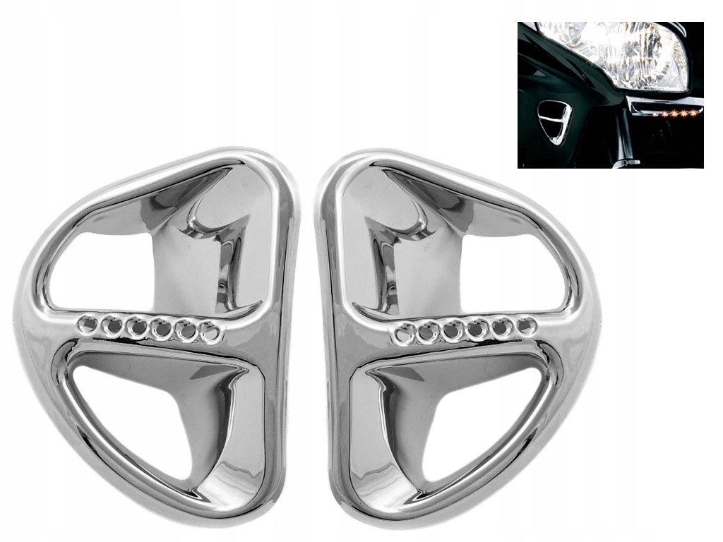 NAKŁADKI WLOTU POWIETRZA OWIEWKI CHROM AKCENT HONDA GL 1800 GOLD WING 01-11