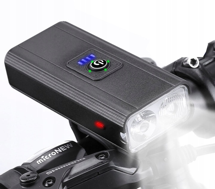 LAMPKA ROWEROWA LED PRZÓD 2200 LUMENÓW MOCNA + TYŁ światła rowerowe Waga produktu z opakowaniem jednostkowym 150 kg