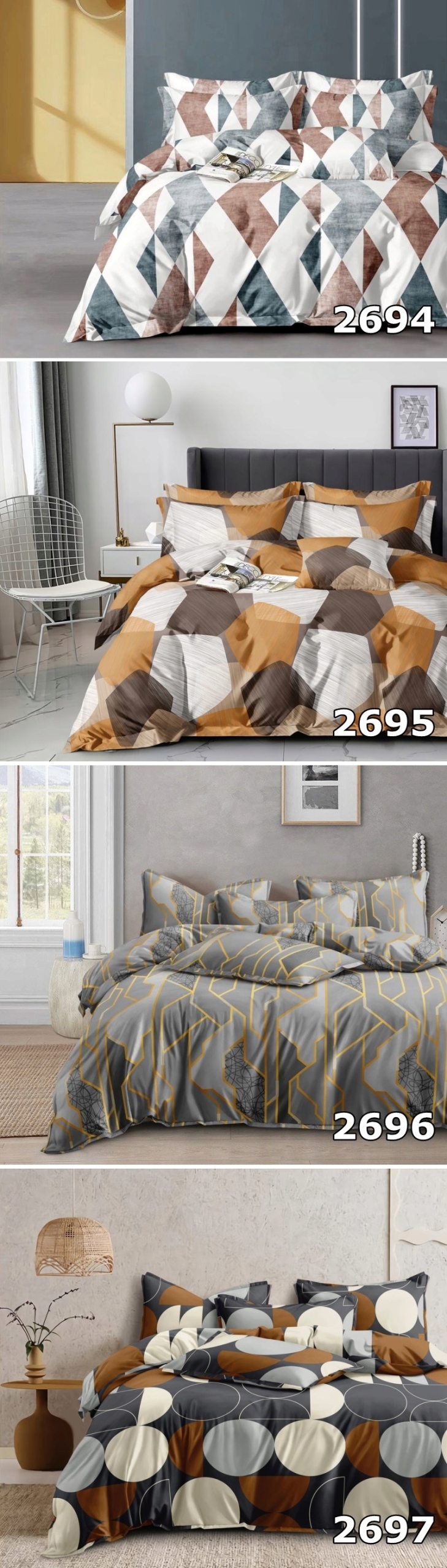 KOMPLET POŚCIELI 160x200 +2 POSZEWKI POŚCIEL LUX SATYNA BAWEŁNA ANTONIO 3D Materiał inny