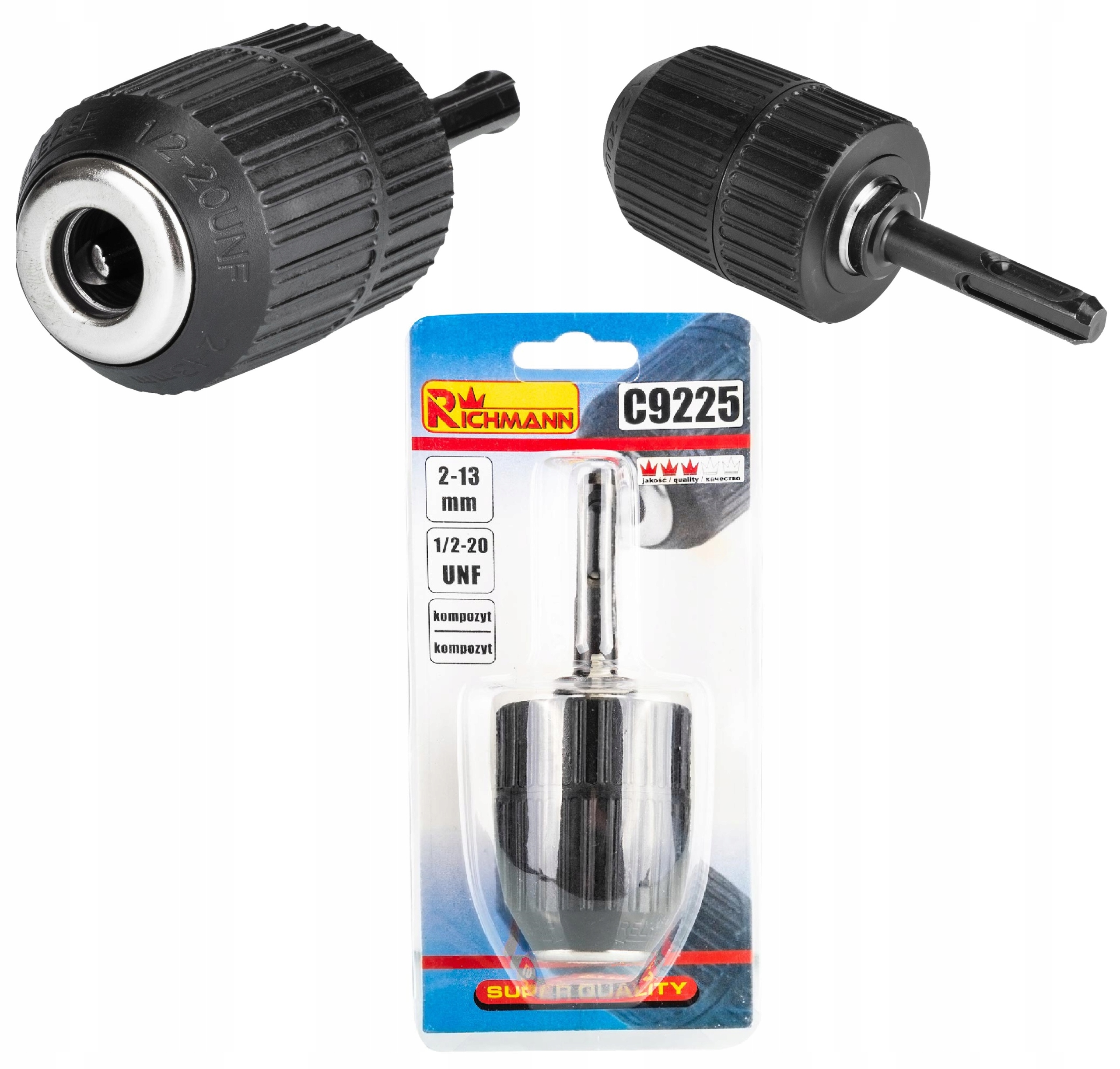 

Uchwyt Wiertarski Samozaciskowy 2-13mm Adapter Sds