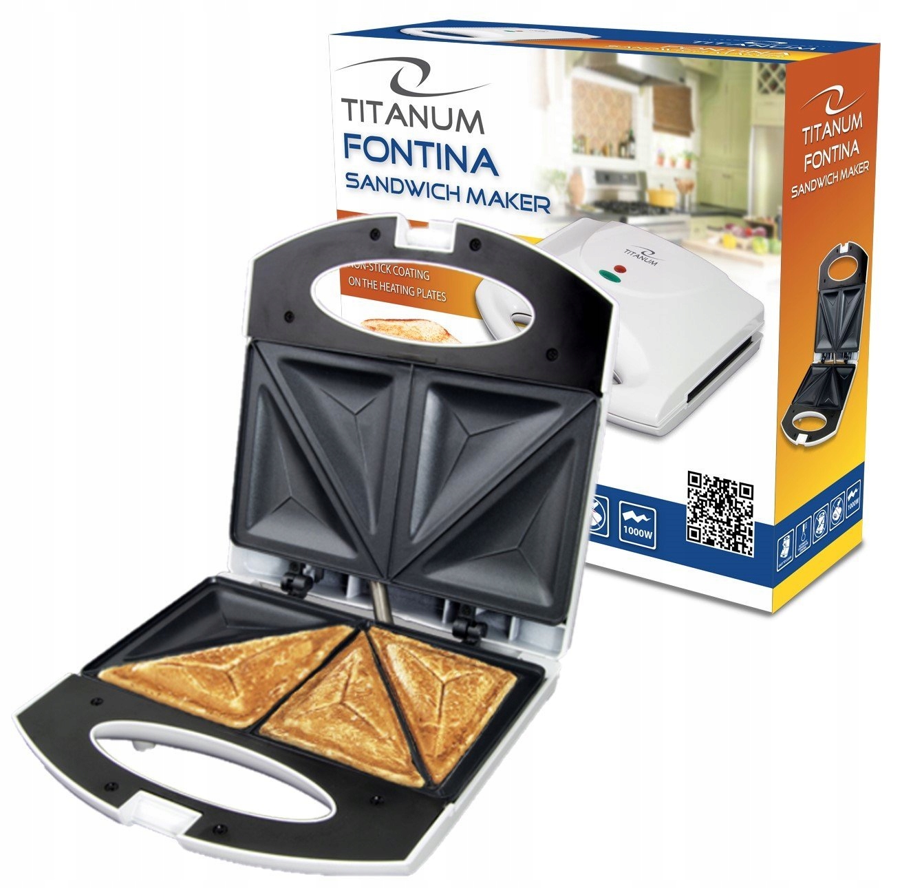 

Toster Opiekacz Do Kanapek Sandwich 1000W Titanum