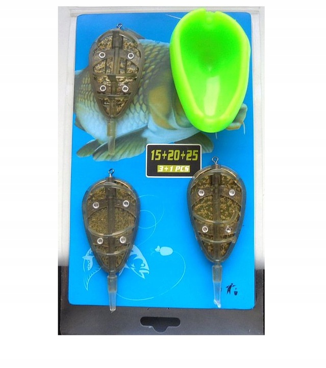 Zestaw Koszyczków 3+1 Method Feeder 15g 20g 25g Foremka