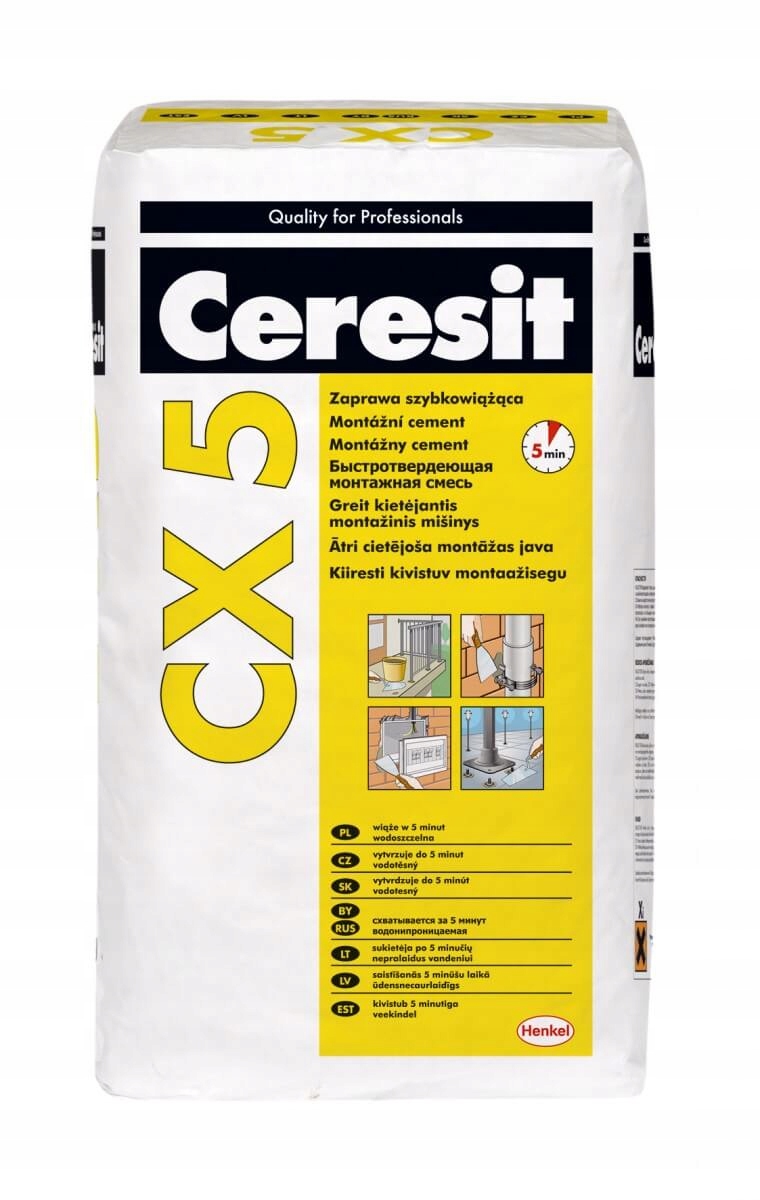 

Zaprawa Szybkowiążąca CX 5 Worek 5 kg Ceresit