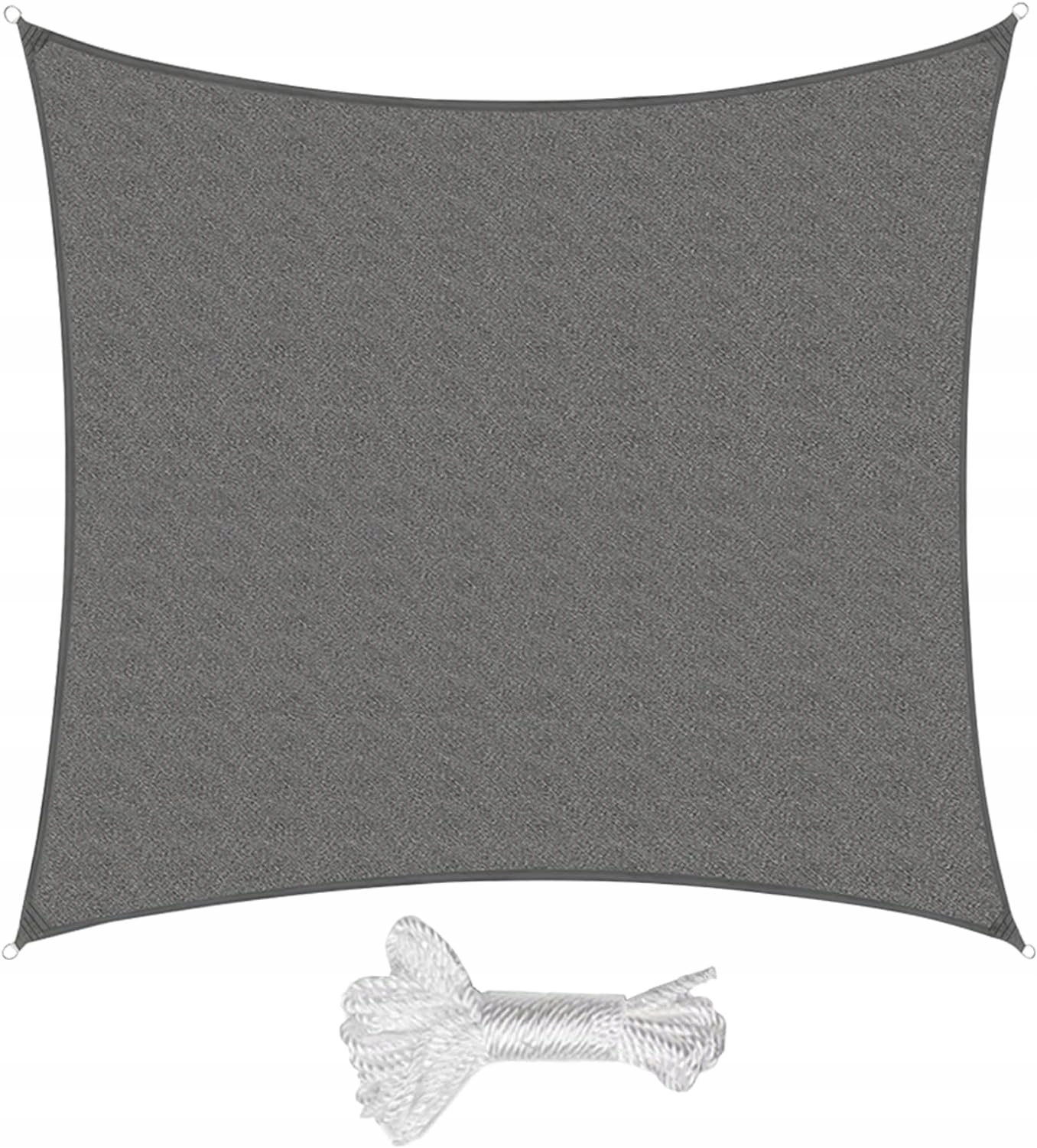 Żagiel Ogrodowy Przeciwsłoneczny Osłona Hdpe 200 x 200 CM Ciemny Szary