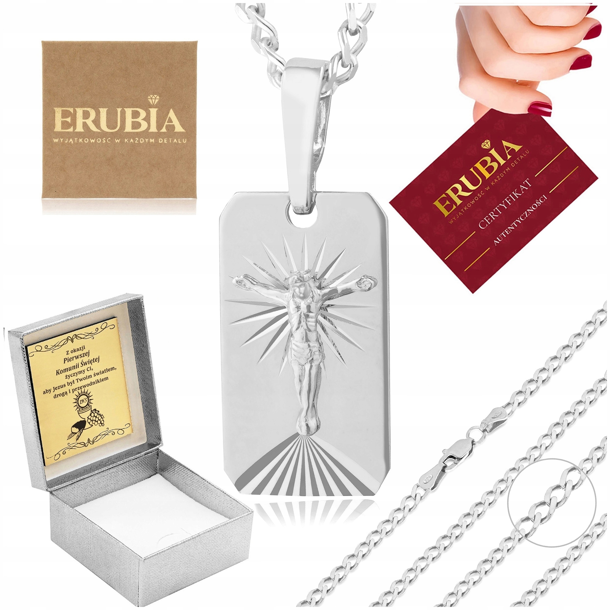 Lesklý Stříbrný Řetízek Pancíř 925 Přívěsek Medailon Ježíšek Na Památku