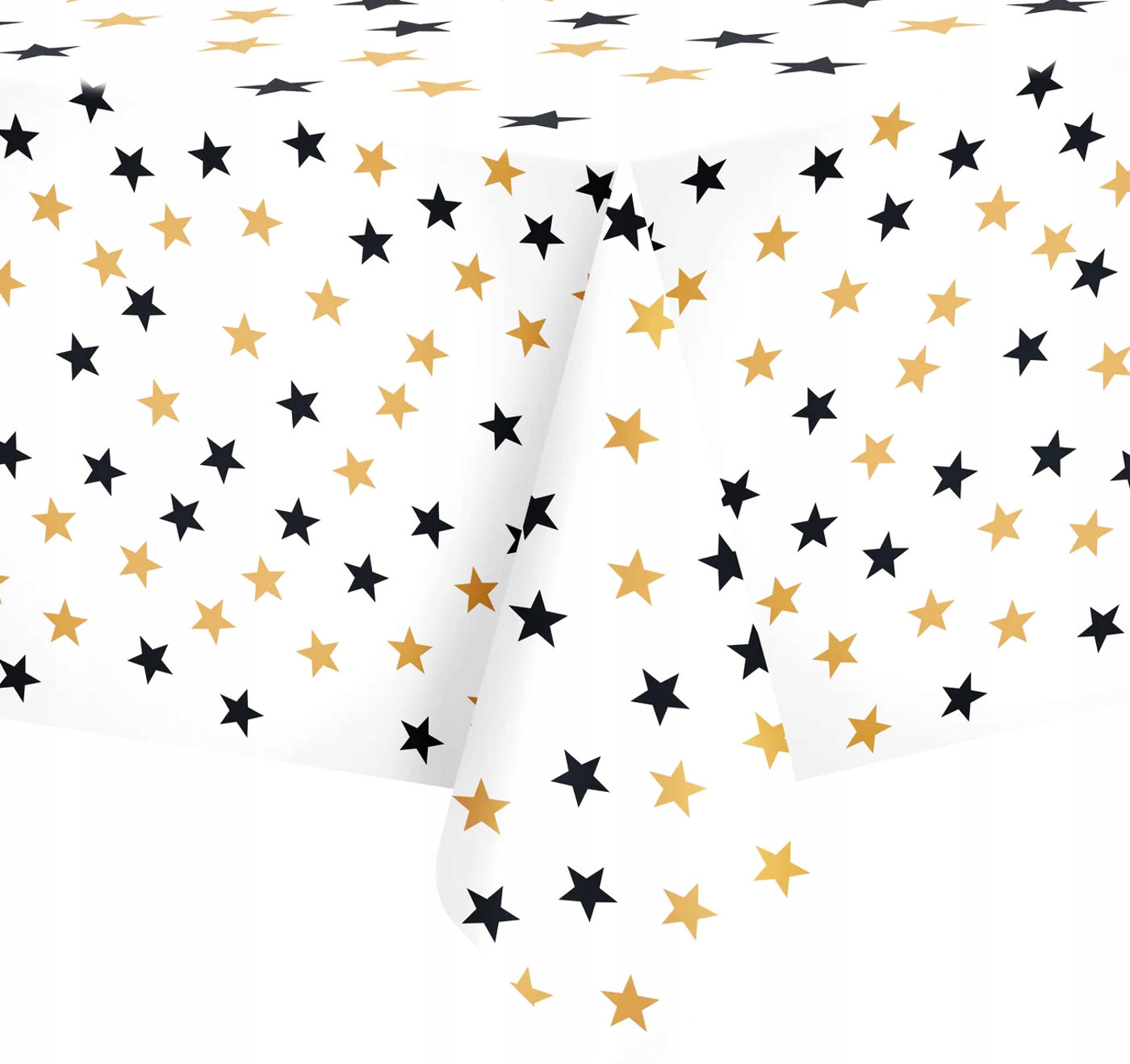 OBRUS FOLIOWY BIAŁY W GWIAZDKI-1,37x2,74-1007