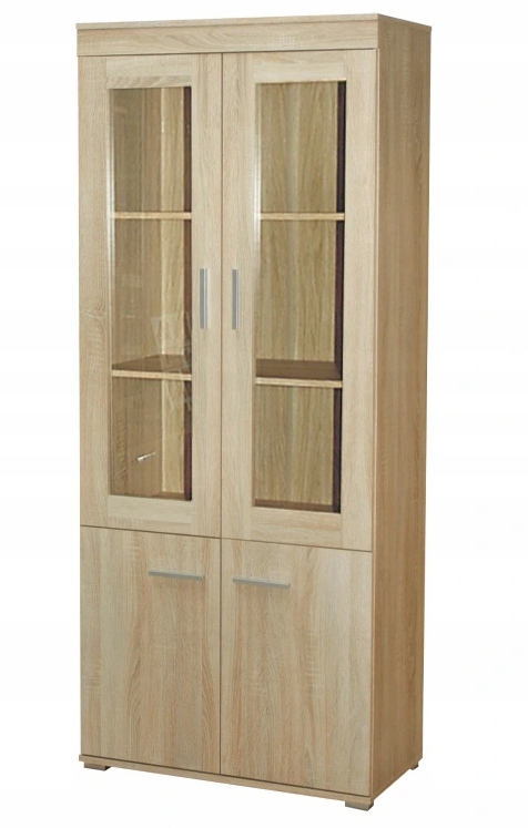 

Witryna ze szkłem klasyczna 80cm dąb sonoma M-17