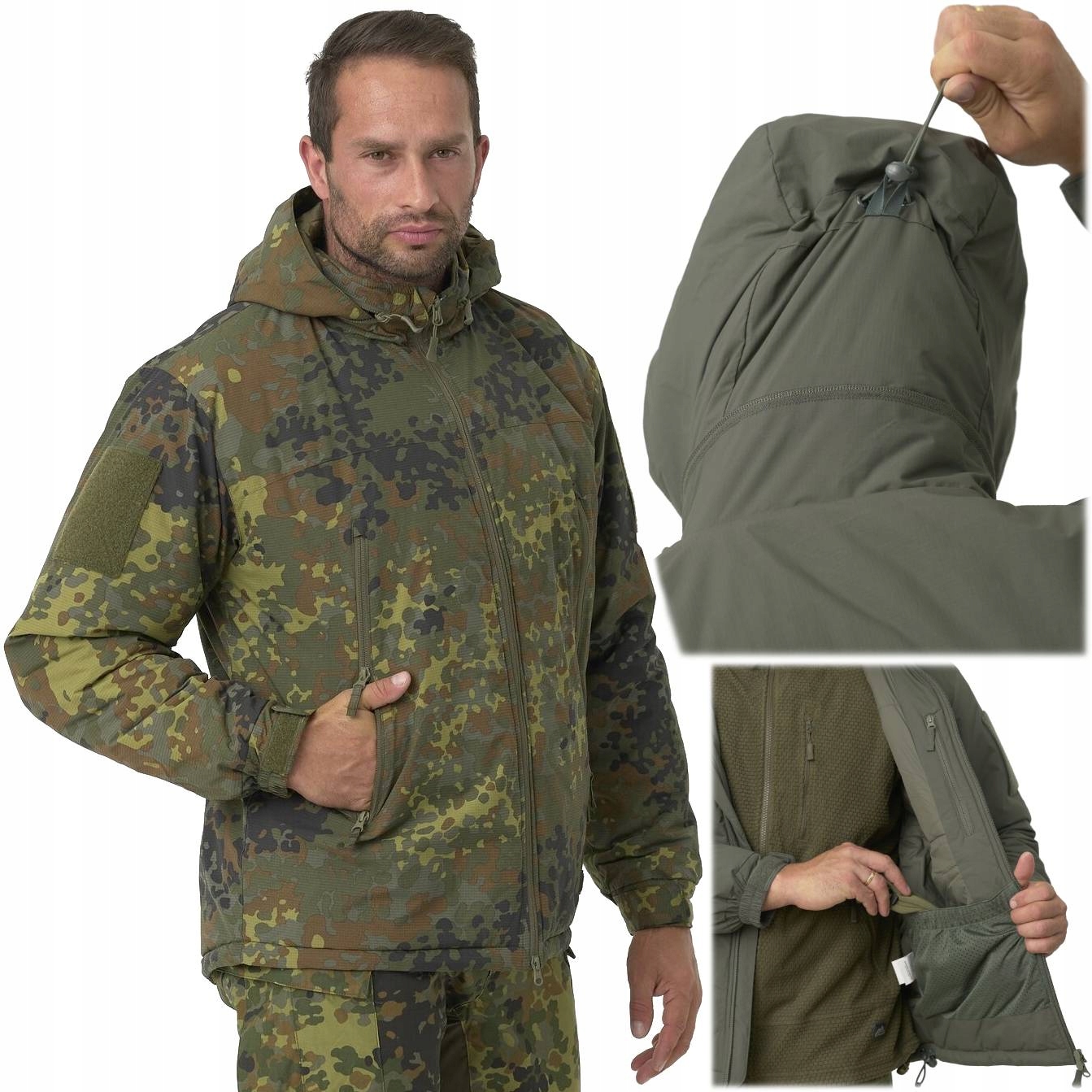 Helikon Lehká Zimní Bunda Level 7 Climashield Apex 100g Flecktarn vel. XL