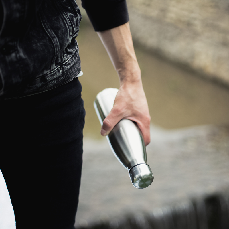 BUTELKA NA WODĘ BIDON TERMICZNA STAL TERMOS 500 ML Maksymalne utrzymanie ciepła do 12 h