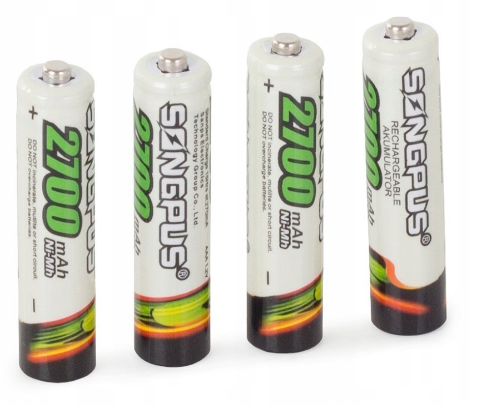 4x BATERIA AKUMULATORKI AAA R3 UP TO 2700mAh 4 sztuki KOMPLET