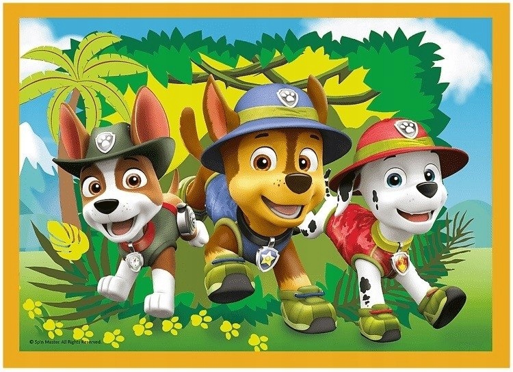 PUZZLE 4 W 1 PSI PATROL WAKACYJNY PSI PATROL 4 układanki dla dzieci +4 lata Kod producenta 34395