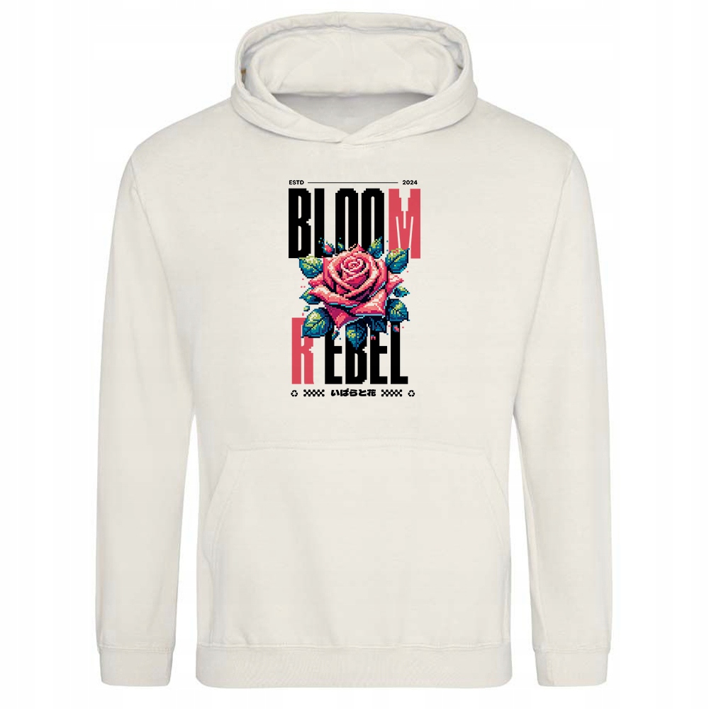 Mikina S Kapucí Vanilková Bloom Rebel pro dívku Stylový Dárek S