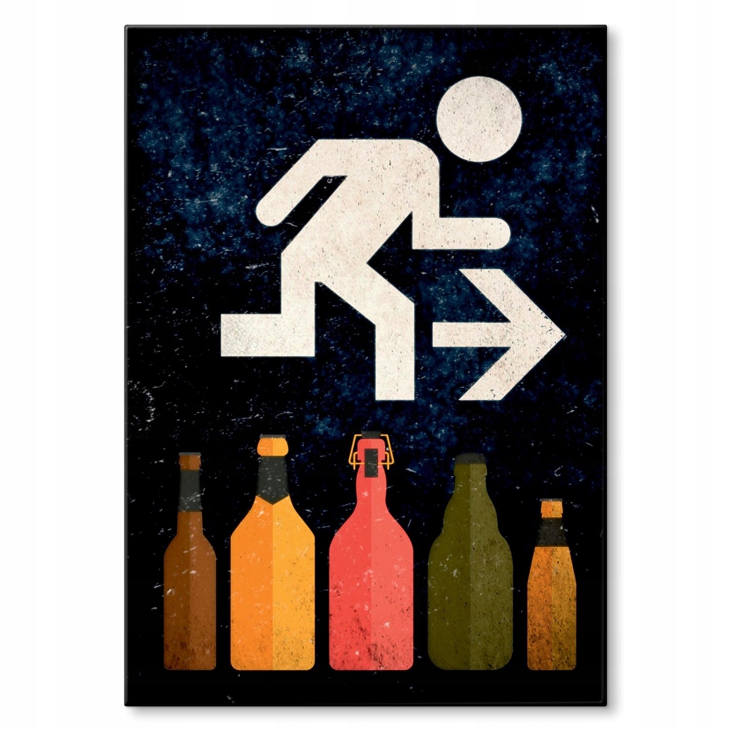 Kovový plakát Run to drink Dárek 30 x 42 cm