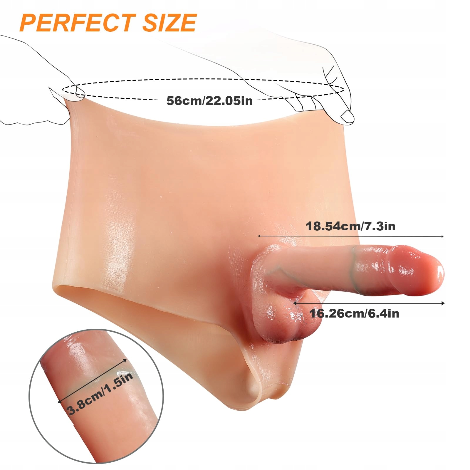 HARTDILDO Realistyczny Dildo 18cm Elastyczny StrapOn Dla Kobiet i Mężczyzn — miniatura 2