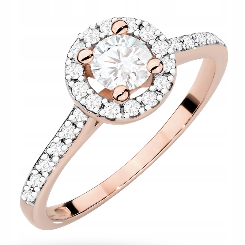 Zlatý Prstýnek Zásnubní pr. 585 14k s brilianty 0,52ct