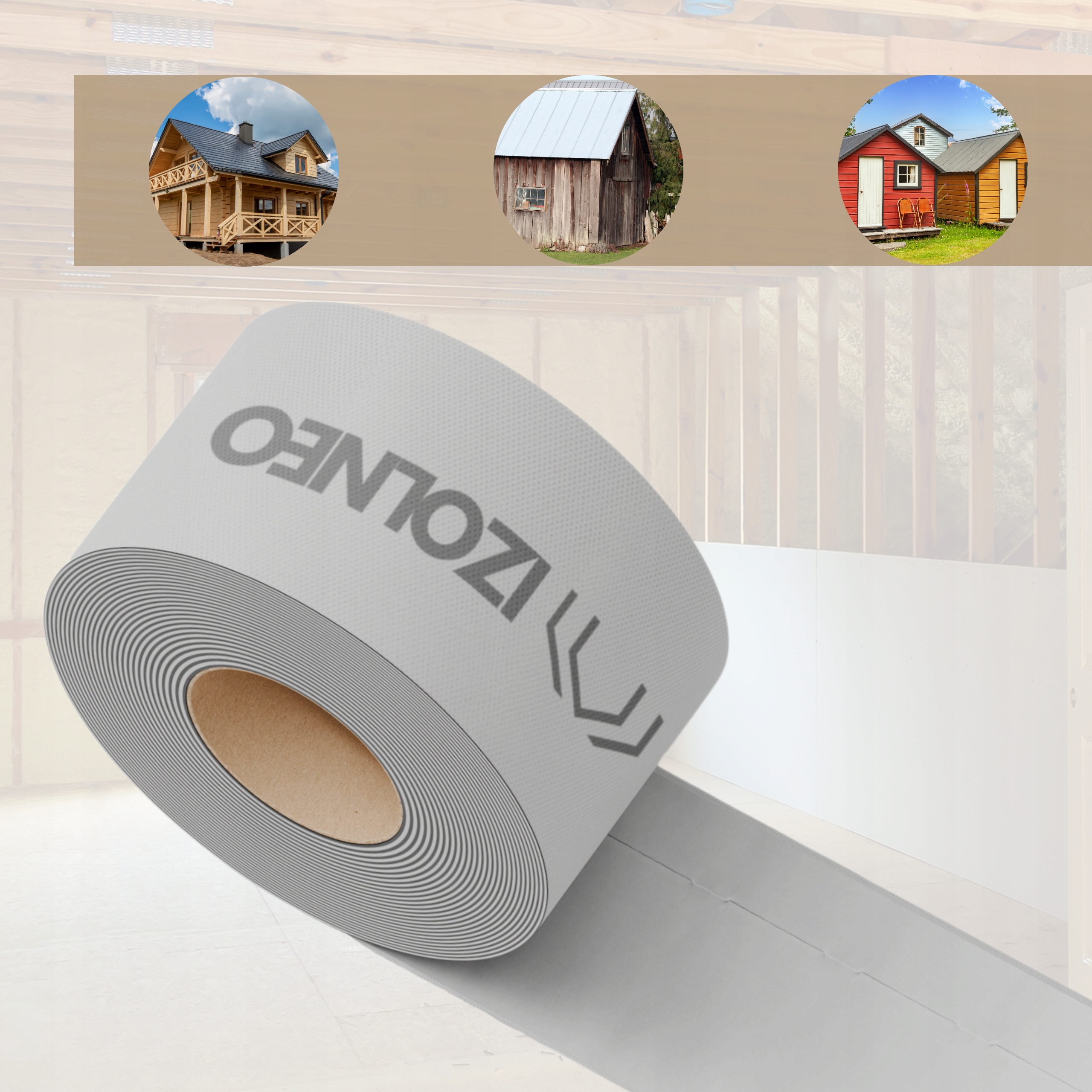 Taśma uszczelniająca do okien konstrukcji z drewna | wewnętrzna | 100x25mb Marka inna