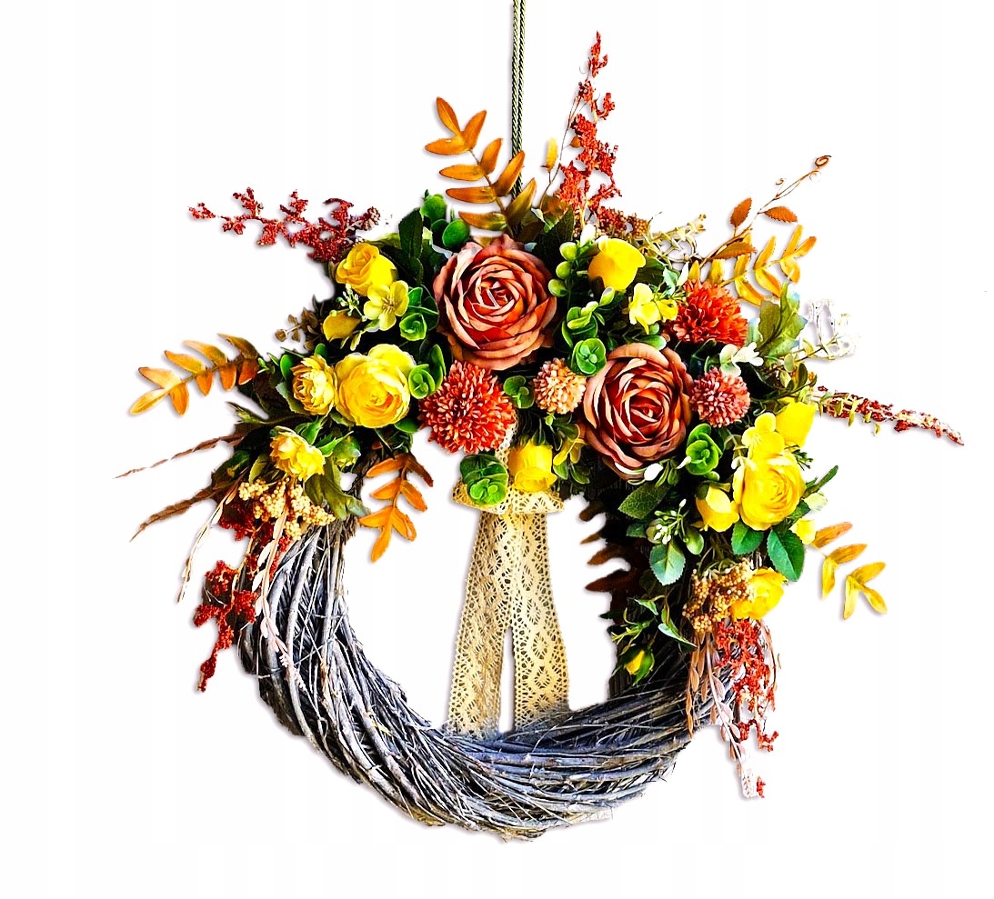 WIANEK JESIENNY STROIK JESIENNA DEKORACJA DRZWI