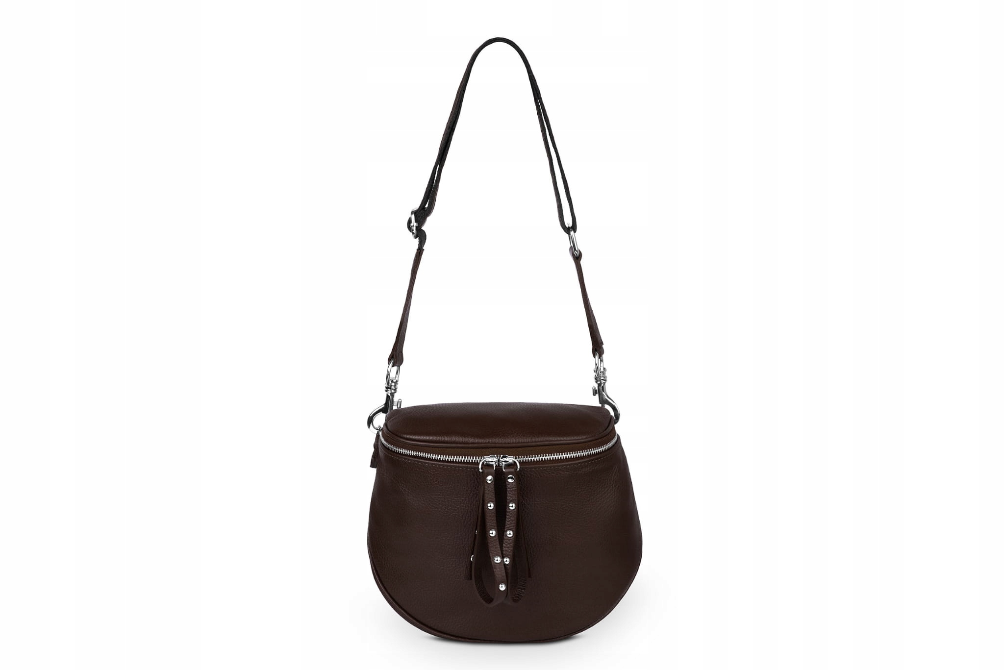 Torebka Skórzana Vera Pelle Misio Heban Wysokość 20 cm