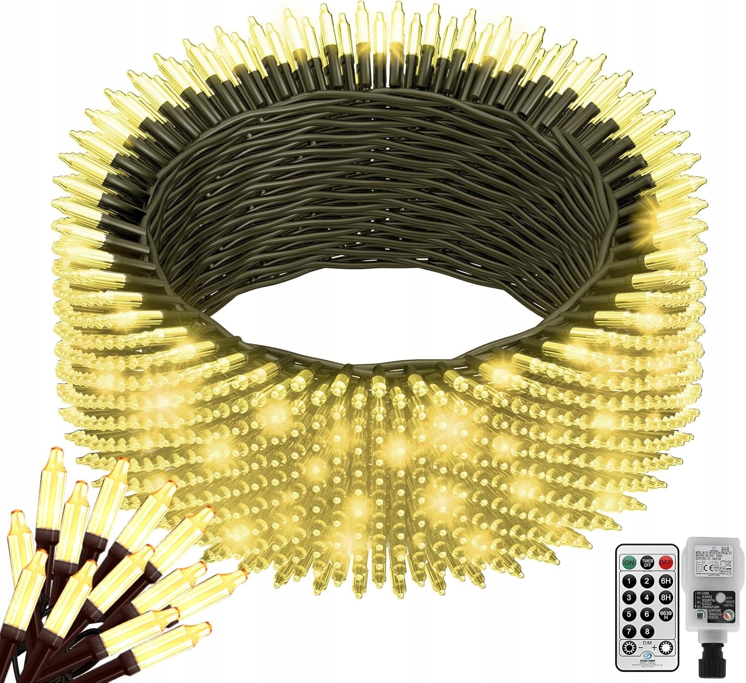 Světelný Řetěz 120 M, 800 Diod, Venkovní Osvětlení Vánočního Stromku